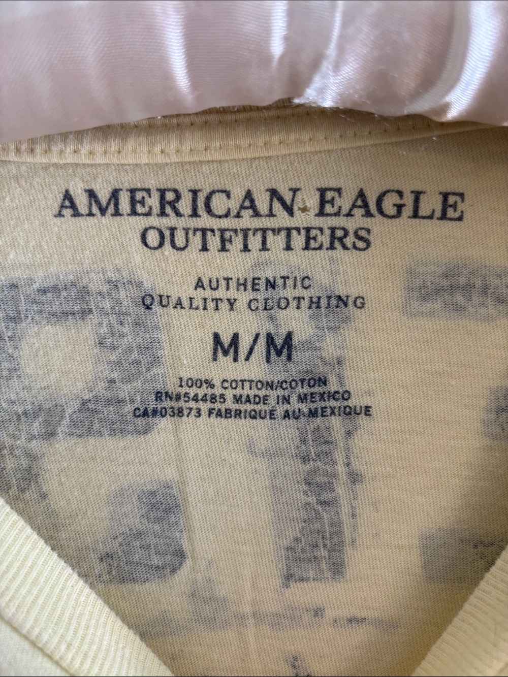 American Eagle Outfitters Men's Light Yellow Graphic Tee - Picture 2 of 3